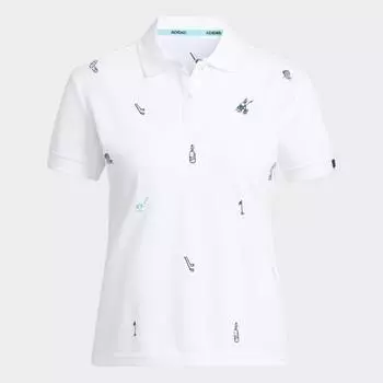 Рубашка-поло adidas AEROREADY Play Green Graphic Polo, белый
