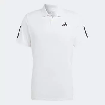 Рубашка-поло Adidas CLUB Three Rooms, белый/черный