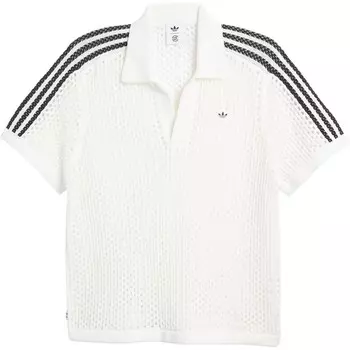 Рубашка поло Adidas X Edison Chen Crochet Adidas Originals, белый
