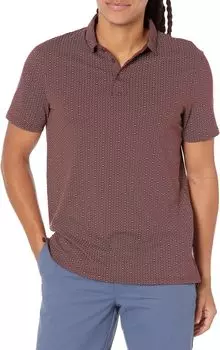 Рубашка-поло All Over Micro Print Polo Armani Exchange, цвет Vineyard Wine Micro Exagon