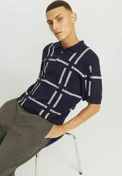 Рубашка поло ALL OVER PRINT Jack & Jones PREMIUM, темно-синий