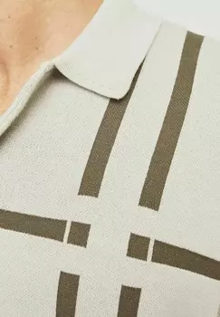 Рубашка поло ALL OVER PRINT Jack & Jones PREMIUM, светло-серый