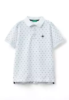 Рубашка-поло ALL-OVER United Colors of Benetton, цвет white