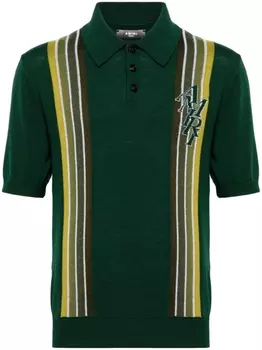 Рубашка поло Amiri Stack Stripe AMIRI, зеленый