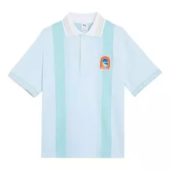 Рубашка поло apres court short sleeve polo shirt 'blue' Puma, синий