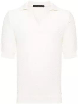 Рубашка поло Asher в технике кроше Tagliatore, белый