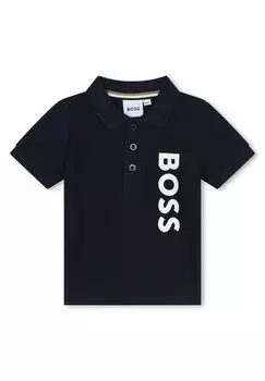 Рубашка-поло BABY SHORT SLEEVE BOSS Kidswear, цвет navy