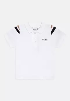 Рубашка-поло BABY SHORT SLEEVE BOSS Kidswear, цвет white