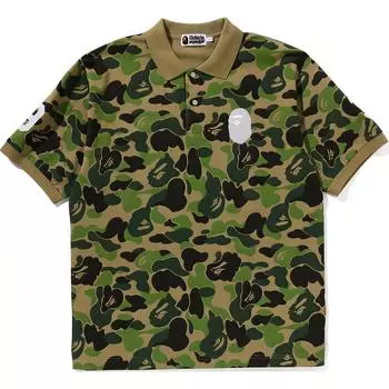 Рубашка-поло Bape Abc Camo Pile Jacquard свободного кроя A BATHING APE, BLUE Blue
