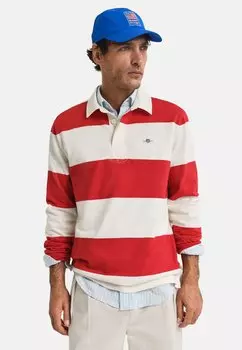 Рубашка поло BARSTRIPE RUGGER - Long sleeved top GANT, красный