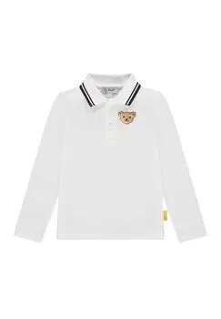 Рубашка-поло Basic Knopfleiste Steiff, wei