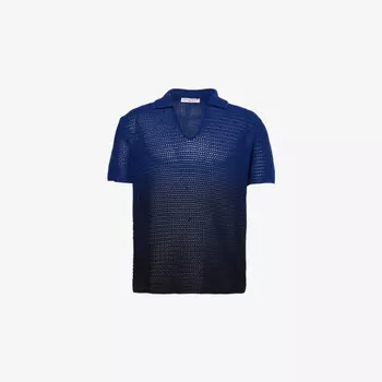 Рубашка поло Batten gd с короткими рукавами из хлопчатобумажной ткани Orlebar Brown, синий