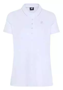 Рубашка-поло базового стиля с вышивкой-лейблом POLO SYLT, цвет weiss
