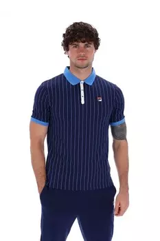 Рубашка поло Bb1 в полоску из 100% хлопка Fila, синий