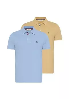 Рубашка-поло Beau 2 Pack Antioch, нежно-голубой песочный