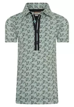 Рубашка поло BEAUTY IN THE DARK WITH GEOMETRIC PATTE 4funkyflavours, цвет blue