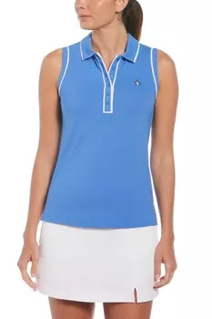 Рубашка поло без рукавов с кантом Original Penguin Golf, синий