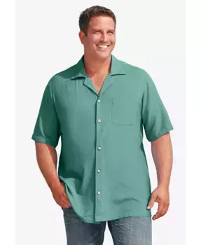 Рубашка поло Big & Tall KS Island Solid Camp KingSize, зеленый