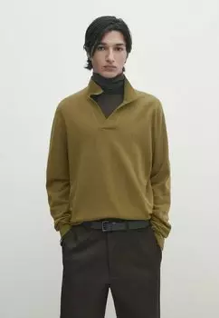Рубашка-поло Blend Massimo Dutti, зеленый