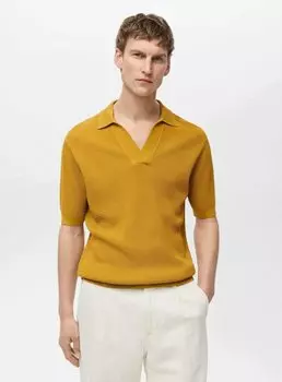 Рубашка поло BOMBAY Mango, охра