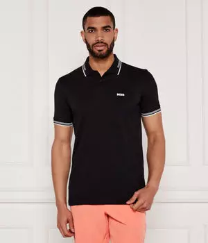Рубашка поло Boss Green, черный