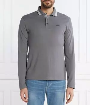 Рубашка поло Boss Green, серый