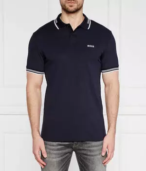 Рубашка поло Boss Green, синий