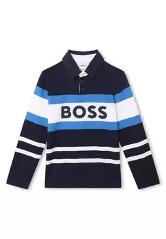Рубашка-поло BOSS Kidswear, цвет navy