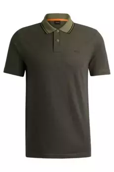 Рубашка-поло BOSS ORANGE "PeoxfordNew", с воротником-поло, цвет Open Green349