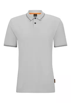 Рубашка поло BOSS PERETE Regular Fit, светло-серый