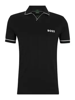 Рубашка поло BOSS Performance Shirt Palle, черный