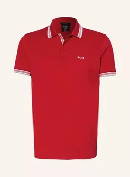 Рубашка поло BOSS Piqu PADDY CURVED Regular Fit, красный