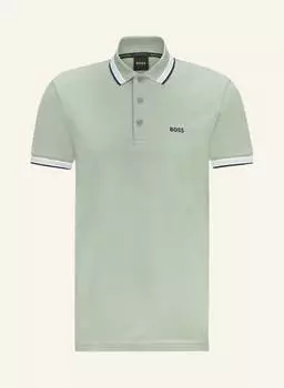 Рубашка поло BOSS Piqu PADDY CURVED Regular Fit, светло-зеленый