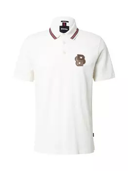 Рубашка поло BOSS Shirt C-Parris 10, натуральный белый