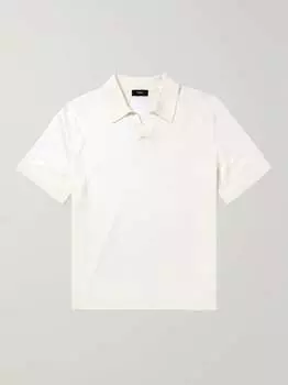 Рубашка поло Brenan из смеси льна THEORY, белый