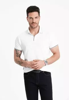 Рубашка поло BUTTONLESS Ombre, белый