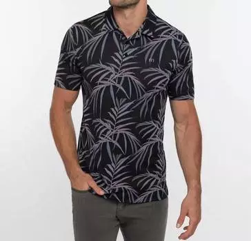 Рубашка поло Buzz Words черного цвета TravisMathew