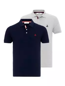 Рубашка поло By Diess Collection Shirt, цвет navy/mottled grey