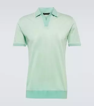 Рубашка-поло Byron с короткими рукавами Loro Piana, зеленый
