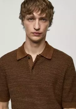 Рубашка поло CALVET Mango, коричневый