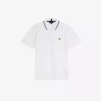 Рубашка-поло Camdn с цветочной вышивкой Ted Baker, белый
