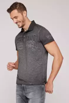 Рубашка-поло CAMP DAVID, хлопок, черный