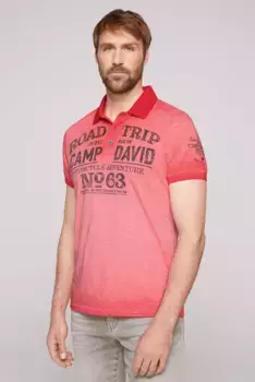 Рубашка-поло CAMP DAVID, хлопок, красный