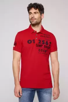 Рубашка-поло CAMP DAVID, хлопок, красный