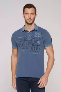 Рубашка-поло CAMP DAVID, хлопок, серый