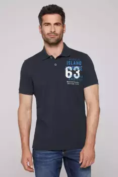 Рубашка-поло CAMP DAVID, хлопок, синий