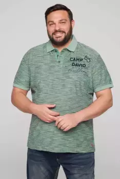 Рубашка-поло CAMP DAVID, хлопок, зеленый