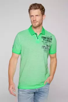 Рубашка-поло CAMP DAVID, хлопок, зеленый