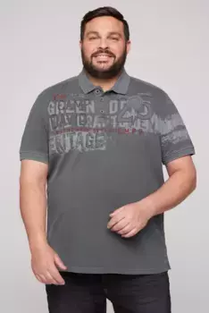 Рубашка-поло CAMP DAVID с разрезами по бокам, черный