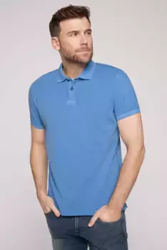 Рубашка-поло CAMP DAVID с разрезами по бокам, синий